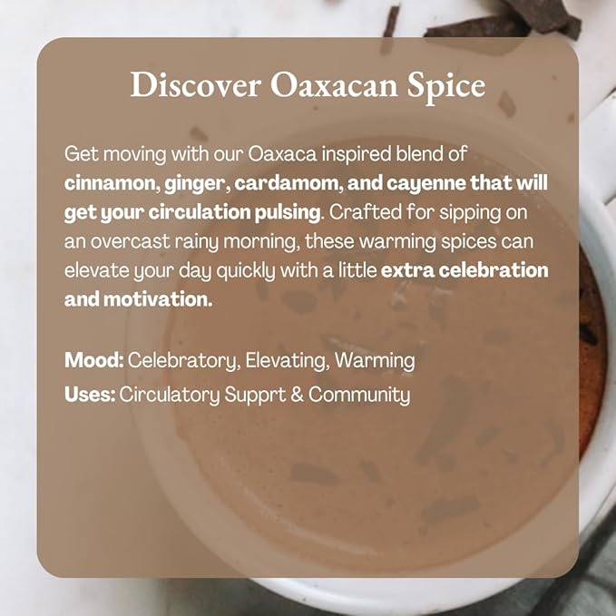 ORA Ceremonial Cacao - Oaxacan Spice - Organic 100% Cacao with Cinammon, Cardamom, Ginger - Ethical - High Flavanol - Unsweetened - Heavy Metals Tested - 16oz