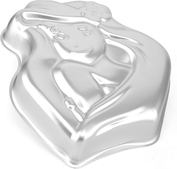 Princess Doll Girl Shaped Birthday Cake Pan, Aluminum 3D Baking Mould Tin