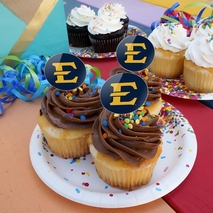 ETSU Primary Logo Cupcake Picks Toppers Decoration Set of 6