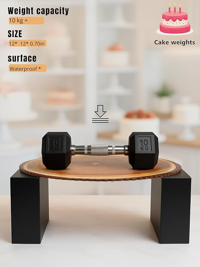 TOJTIK Cake boards 12in, set 8 Cake drum waterproof, Cake drums display board, wood slices cardboard cake rounds holder, Type of wood centerpieces for tables, Rustic cake Try, Cardboard rounds