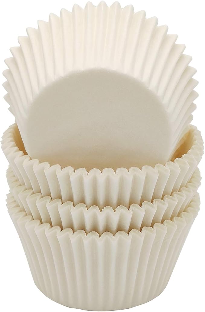 Premium White Standard Greaseproof Cupcake Liners Muffin Baking Cups for Wedding, 100-Count