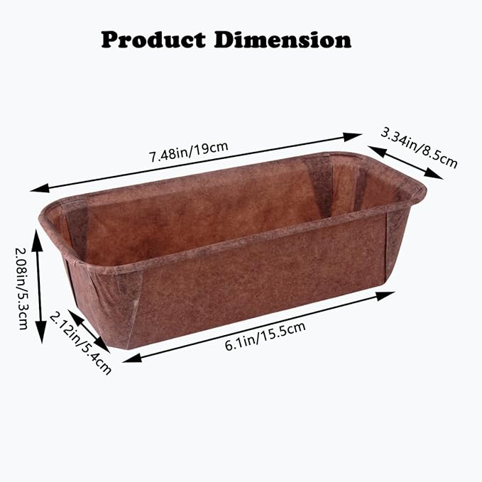 50Pcs Paper Loaf Pans for Baking, Parchment Cupcake Liners KraftPaper Loaf Pan, Disposable-Paper Baking Loft Mold for Microwave Freezer Oven Safe Display,Wedding Birthday