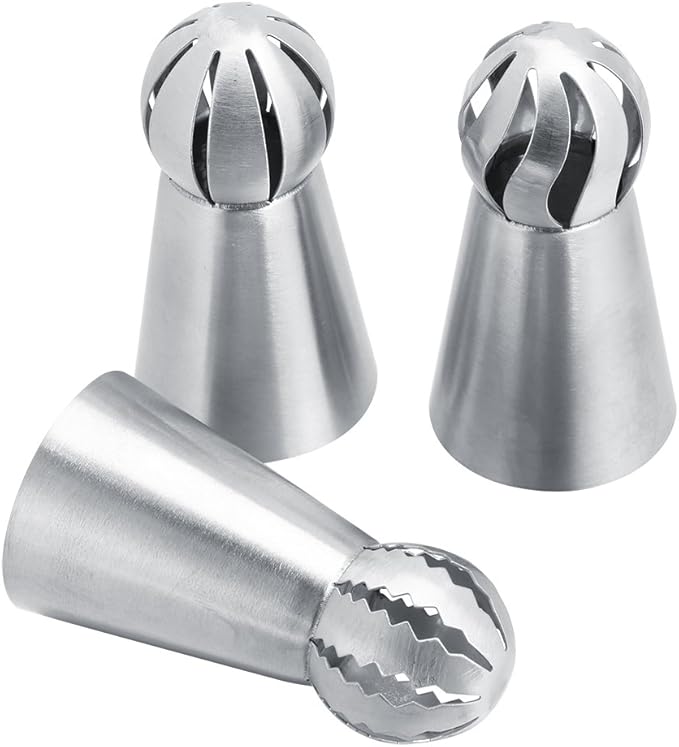 Cake Nozzle, 3Pcs/Set Russian Flower Icing Piping Nozzles Tips Cake Decoration Pastry Cupcake Baking Tools For Pastry Decorating Tips Cupcake Buttercream Decorator
