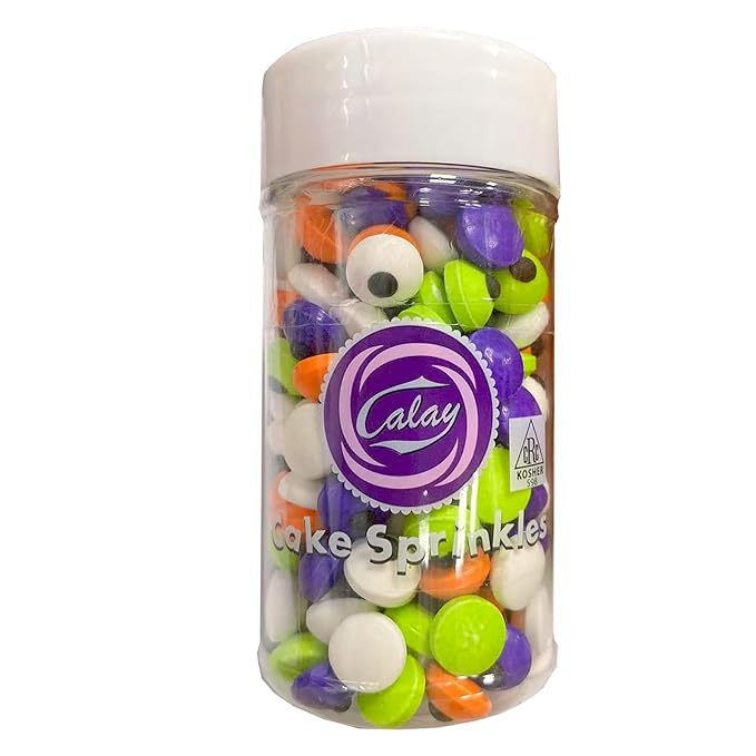 PhilaeEC Color Candy Eye Eyeball Sprinkle Halloween Edible for Cake Decoration Small 1CM Eyes Candy Baking Cookie Cupcake Toppers Decoration Halloween Christmas Valentines Supplies
