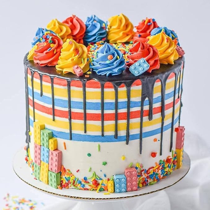 Rainbow Sprinkles for Cake Decorating, Baking Cookies, Cupcakes - Bright Colorful Rainbow Cake Sprinkles Decorations and Toppings in Jimmies, Nonpareils, Pearls, with Confetti and Star Quin Sprinkles