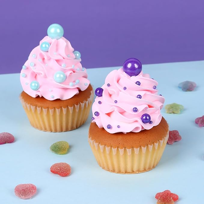 Purple Sprinkles for Cake Decorating 3.5 Ounces, Edible Sugar Pearls Cupcake Topper, Cookies, Ice Cream Toppings Cake Decorations for Wedding Party