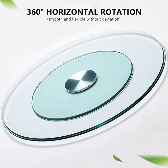 Commercial Restaurant Serving Lazy Susan Turntable, Glass Rotating Serving Tray for Dining Cake Table, Lazy Susan for Table top, Rotating Centerpiece Tray, for Home, Party, Hotel