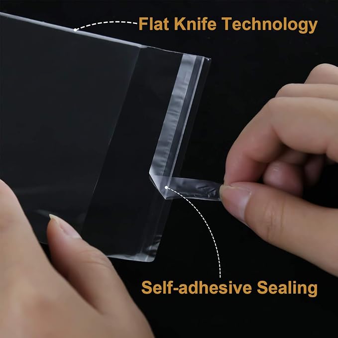 800 PCS Clear Re-sealable Cello/Cellophane Bags 3 Sizes with 4×6, 5×7, 6×9 Inch Good for Bakery, Snacks, Candle, Soap, Cookie, Jewelry, Cards