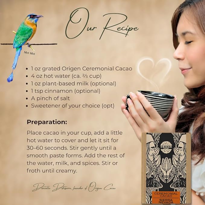 Origen 100% Ceremonial Cacao – Ceremonial Grade Cacao – Unsweetened & Anti Oxidant SuperFood – Pure Ancient Indigenous Drink – Vegan, Gluten-free – Grated, 5 lb Bulk Pack