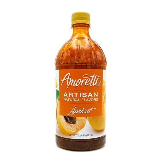 Amoretti - Natural Apricot Artisan Flavor Paste, 2.2 lbs, Perfect For Ice Cream, Beverages, Cakes, and more, Preservative Free, Vegan, Gluten Free, No Artificial Sweeteners, Highly Concentrated