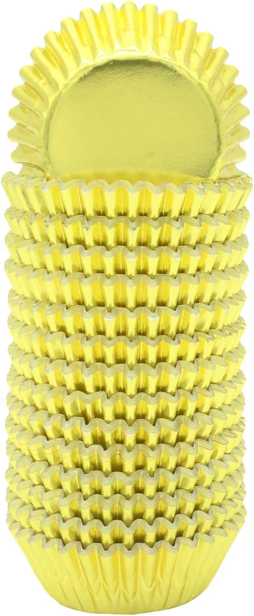 Mini Gold Foil Cupcake Liners Muffin Baking Cups for Party and More, 300-Count