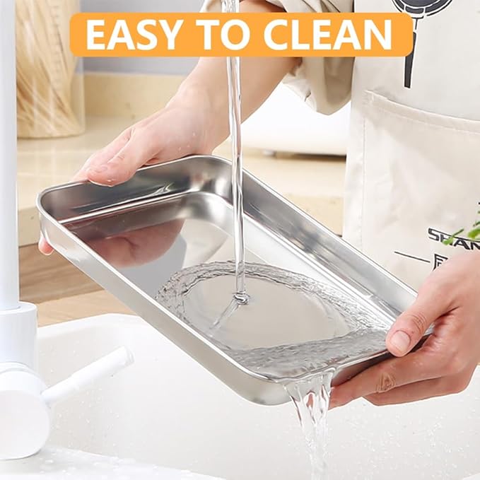 20-Piece Baking Sheet Set - Stainless Steel Pans, 10 x 8 x 1 Inch Oven & Dishwasher Safe