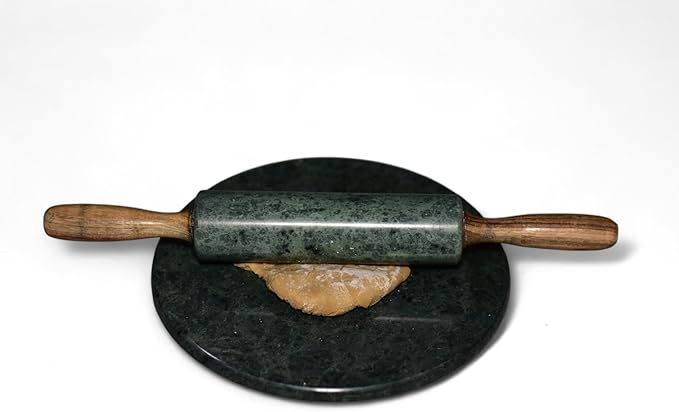Rolling Pin for Baking (green chakla, 12x12 inches)