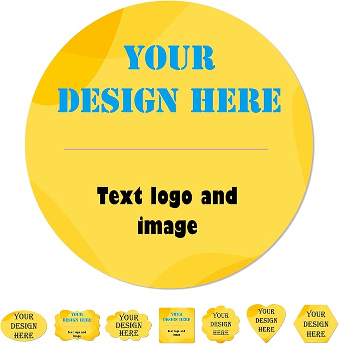 JOVELLO 100-1000 Custom Stickers - Personalized Labels Stickers with Image Logo and Text(Circle,1 Inch)