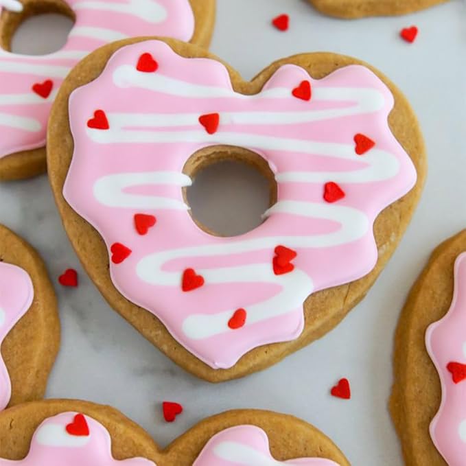 Red Hearts Valentine Sprinkles for Cake Decorating Edible Sugar Sprinkles for Cookies Chocolate Ice Cream Cupcake Topper, 3.5 ounce Red Sprinkles Perfect for Christmas Wedding