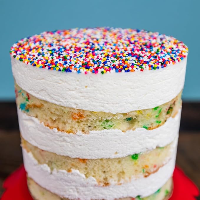 GranAroma Rainbow Nonpareils, 7.2 oz, Decorative Sprinkles, Cakes & Cookies, Bakery Staple