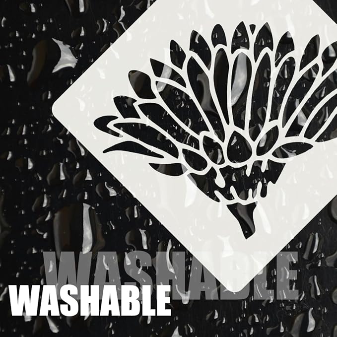 80Pcs Stencils for Painting, 3 Inch Reusable Small Stencil Flower Plant Animal DIY Craft for Rock, Walls, Canvas, Drawing, Art Scrapbook Home Decor.
