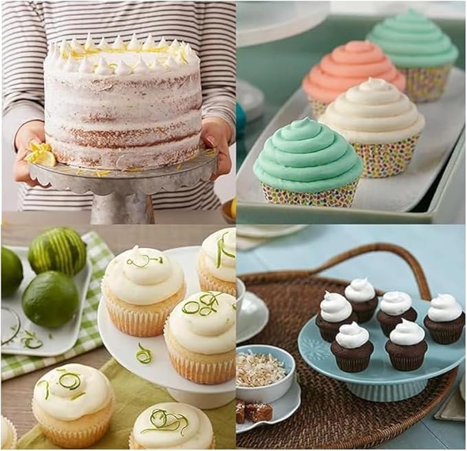 Cake Decorating Kit with 24 Piping Tips, 2 Cake Decorating Mouth Brushes 2 Standard Couplers, White