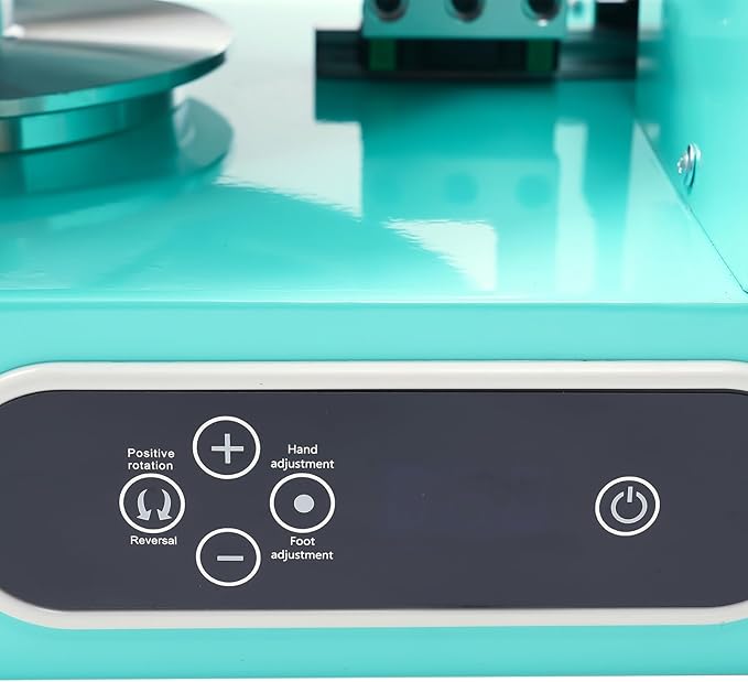 4-12“ Cake Decorating Coating Machine w/LCD, Auto Cream Spreading Machine Smooth Coating Decoration Machine, 60-320rpm Adjustable Tabletop Cake Turntable for Cake Shop Household, 220W (Green)