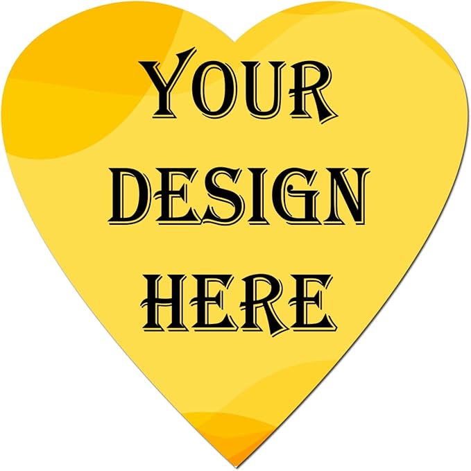 JOVELLO 60-600 Custom Stickers - Personalized Labels Stickers with Image Logo and Text(Heart,3.5 Inch)