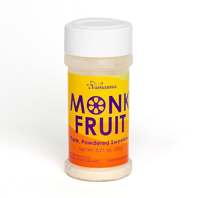 NAMANNA Pure Monk Fruit Sweetener - Zero Calorie, Zero Carb, Paleo Safe (25% Mogroside V, 20g, 400 Servings)