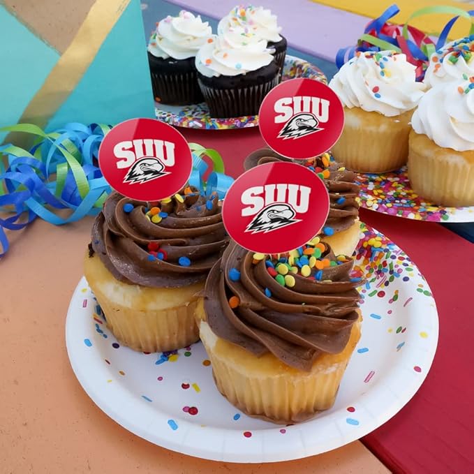 Southern Utah University Primary Logo Cupcake Picks Toppers Decoration Set of 6