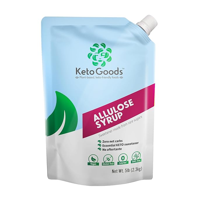 KetoGoods Allulose Simple Syrup: No carbs/calories, Keto friendly, No glycemic impact (5lb)