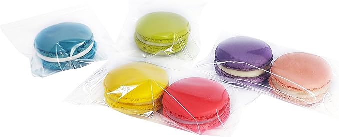 Wowfit 200 Count 3x5 Inch Clear Cellophane Plastic Bags, Resealable Self-Sealing Cello Bags Good for Cookies, Decorative Wrappers, Party Favors, Candy and More
