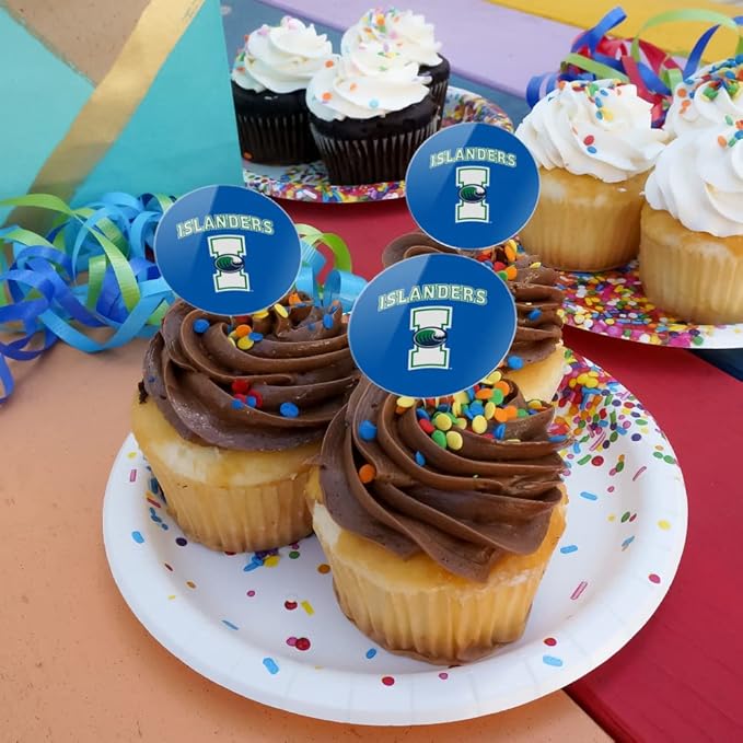 Texas A&M -Corpus Christi Primary Logo Cupcake Picks Toppers Decoration Set of 6