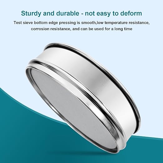 304 Stainless Steel Lab Sieve Screen Mesh, 300 Mesh (0.05mm) Aperture Test Sieve, 12Inch(30cm) Diameter Economy Standard Analysis Sample Test Sieves for Industrial Laboratory Homes