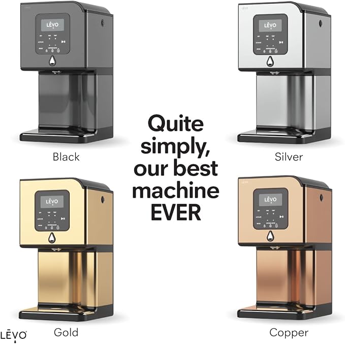 LEVO Lux - Premium Herbal Oil Infusion Machine - Botanical Extractor - Herb Dryer, Decarboxylator, & Oil Infuser - Gourmet Edible Infusion Maker - For Infused Gummies, Brownies & More - Gold