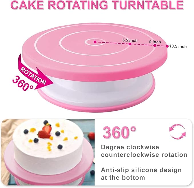 Cake Decorating Kit,Piping Bags and Tips Set,Cake Decorating Supplies,Frosting Piping Kit,Cake Baking Supplies for Beginners (320PS)