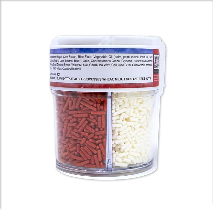 Mystic Sprinkles 4 Cell Sprinkle Assortments (Americana, Petite)