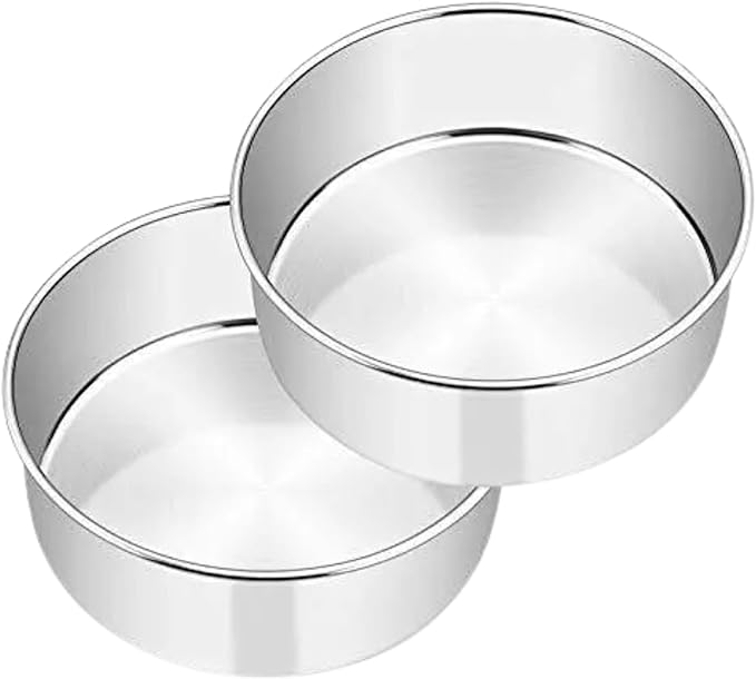 Heavy-Duty Round Aluminum Layer Cake Pan 9" x 3" – Deep Baking Tin for Even Heating, Reusable Nonstick Bakeware for Tiered Cakes, Professional Durable Round Cake Baking Dish (1)