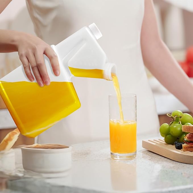 6 Pcs 17oz Measure Container Tip and Pour Measuring Containers Plastic Bottle up to 2oz Capacity