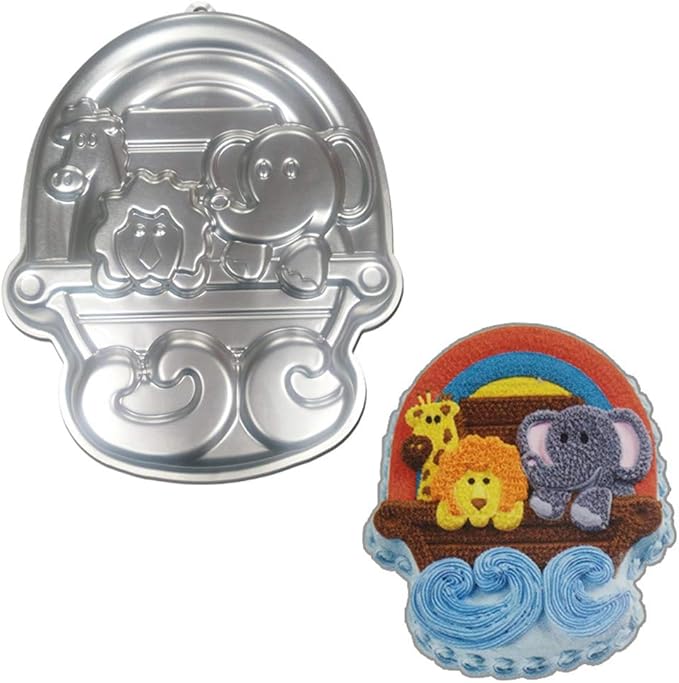 Ulalaza 3D Animal Baking Pan Aluminum Cake Mold DIY Birthday Cake Mould Kitchen Supplies