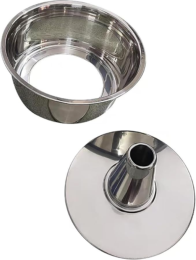 Fox Run Stainless Steel Angel Food Cake Pan, Tube Cake Pan With Removable Bottom, Round 10" x 5"