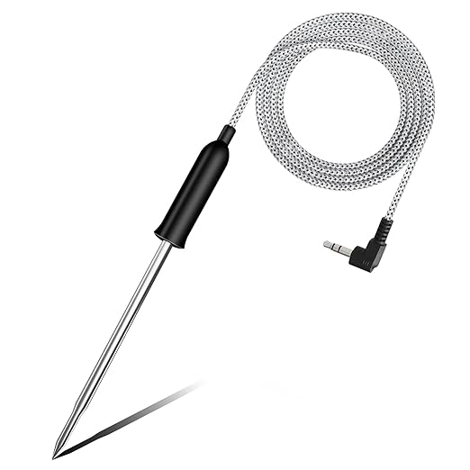 Semaiki Smart Thermometer Probe for Ninja FG550/FG551 XL, IG651 Foodi XL, LG450CCO, BG550, EG351, LG550CO - Replacement Stainless Steel Meat Probe for Indoor Grill