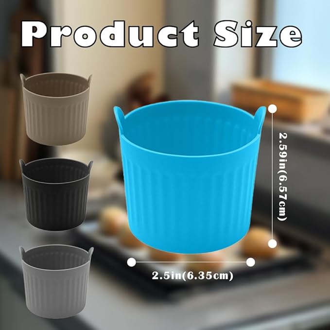 8-piece set of air fryer baking molds, high-end food grade silicone mold cups, non stick air fryer accessories suitable for eggs, cupcakes, pancakes, puddings, pies, and Kashida sauce