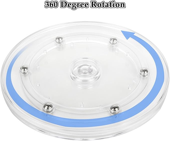 4PCS 6 inch Small Lazy Susan Turntable Clear Acrylic Lazy Susan Mini Acrylic Ball Bearing Rotating Tray for Spice Rack Table Cake Kitchen Pantry Decorating