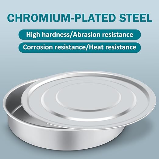 Lab Sieve Pan with Lid, Chromium-Plated Steel Test Sieves Pan, Economy Standard Analysis Sample Test Sieves for Industrial Laboratory Homes, 12Inch/30cm Diameter 2.75in/7cm Height