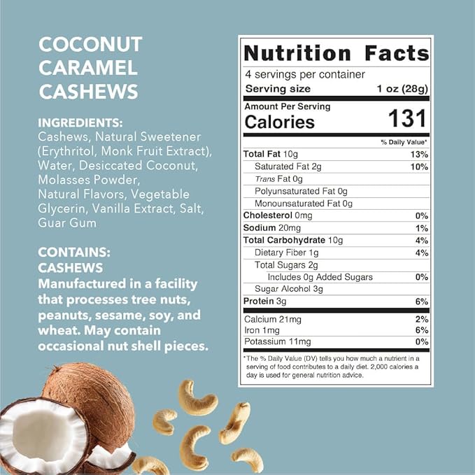 Earthside Farms Candied Nuts, Low Sugar Keto snack, Gluten Free, Plant Protein, Vegan, Whole, Natural, Superfood Healthy Snack, Pack of 6 (4 Ounce)