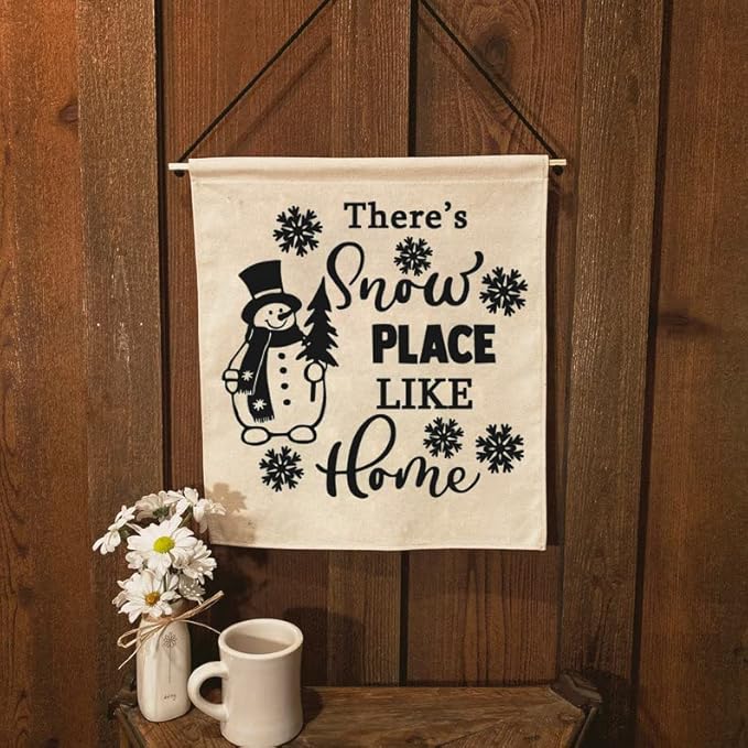 DGAGA Christmas Silk Screen Stencils Reusable Self Adhesive Snowman Chalk Mesh Stencils Silkscreen Pattern Stencil for Winter Decoration, DIY Home and Wood Signs