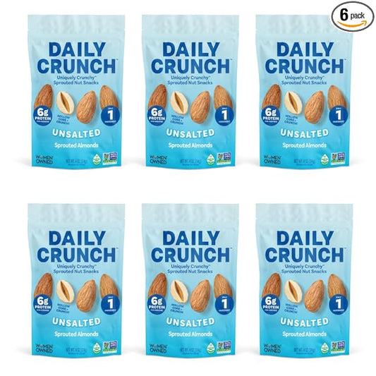Daily Crunch, Zero Seed Oils, Gluten Free, 4oz (6 Pack, Original Sprouted)