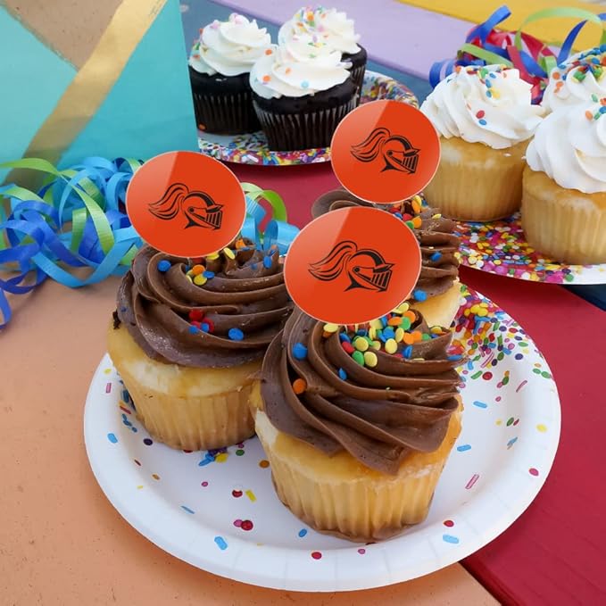 Wartburg College Primary Logo Cupcake Picks Toppers Decoration Set of 6