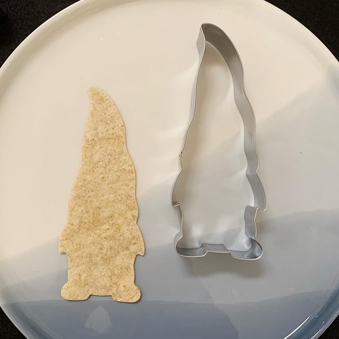 Gnome Cookie Cutter with Long Hat-5.2 Inch-Diswasher Safe-Holiday Cookie Cutters Fondant Biscui Cutters