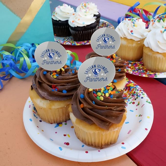 Eastern Illinois University Panthers Cupcake Picks Toppers Decoration Set of 6