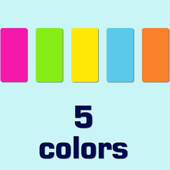 2" x 4" Colored Labels Stickers 5 Colors Bright Moving Stickers for Boxs 40 Sheets Printable Address Label for Laser/Inkjet Printer, Permanent Adhesive(400 PCS)