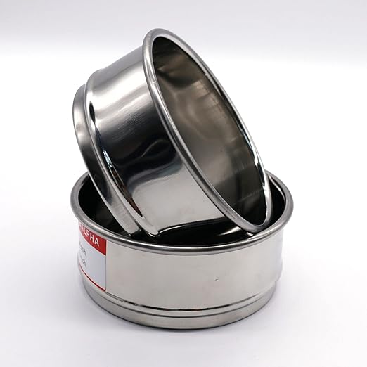 LABALPHA 14 Mesh Lab Sieves, Test Sieve #14 Mesh, 4'' Diameter, 304 Stainless Steel Wire Cloth (1.43mm)