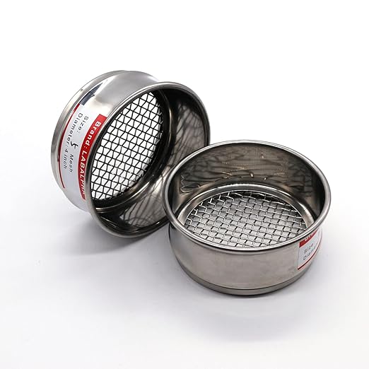 LABALPHA 2300 Mesh Lab Sieves, Test Sieve #2300 Mesh, 4'' Diameter, 304 Stainless Steel Wire Cloth (0.005mm)